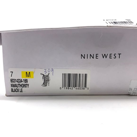 Nine West Leather Lace Up Caged Strap Heels Sz 7 - Picture 2 of 8